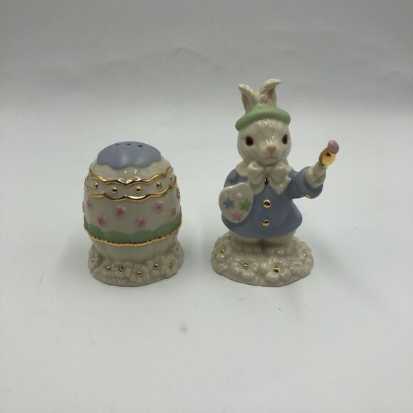 Lenox Occasions Easter Bunny and Egg Salt and Pepper Shaker Set Seasonal Decor - Picture 3 of 12
